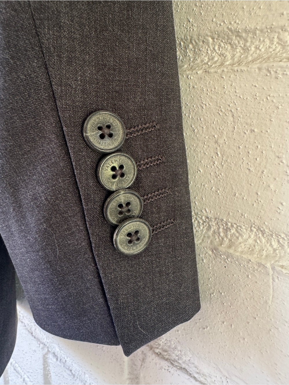 VALENTINO Virgin Wool Single Breasted Two Button Suit Coat Blazer - Mens 50 (IT) - Picture 14 of 16